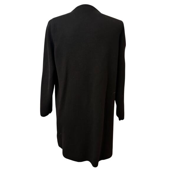J.Crew Black Merino Wool Blend Knit Blazer Cardigan Coat Size Small - Picture 4 of 7